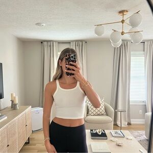 Princess Polly White Ribbed Tank